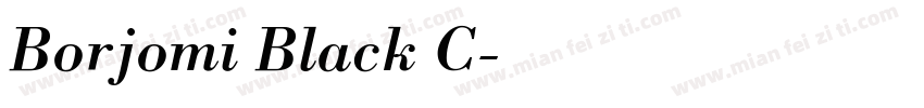 Borjomi Black C字体转换
